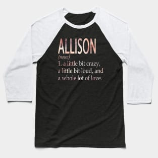 Allison Girl Name Definition Baseball T-Shirt